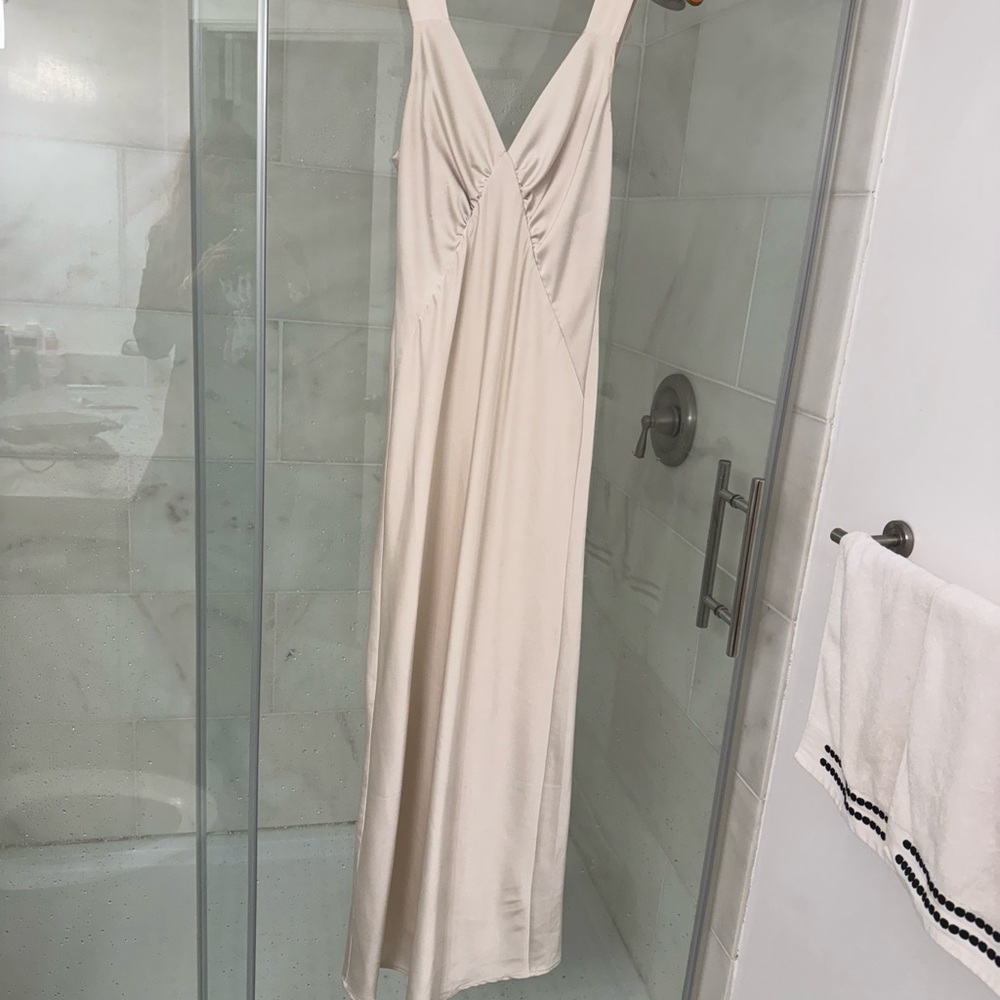 Sexy Silhouettes House of Harlow 1960 Cream Maxi Slip Dress